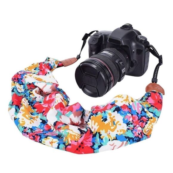 Lifemate DSLR Floral Rayon Universal Crossbody Shoulder Neck Scarf Camera Strap - Picture 1 of 7
